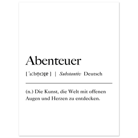 Abenteuer Definition - Aurora Designs