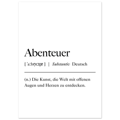 Abenteuer Definition - Aurora Designs