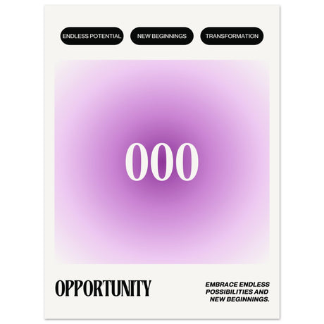 Angel Number 000 Opportunity V.1 - Aurora Designs