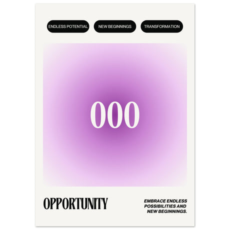 Angel Number 000 Opportunity V.1 - Aurora Designs