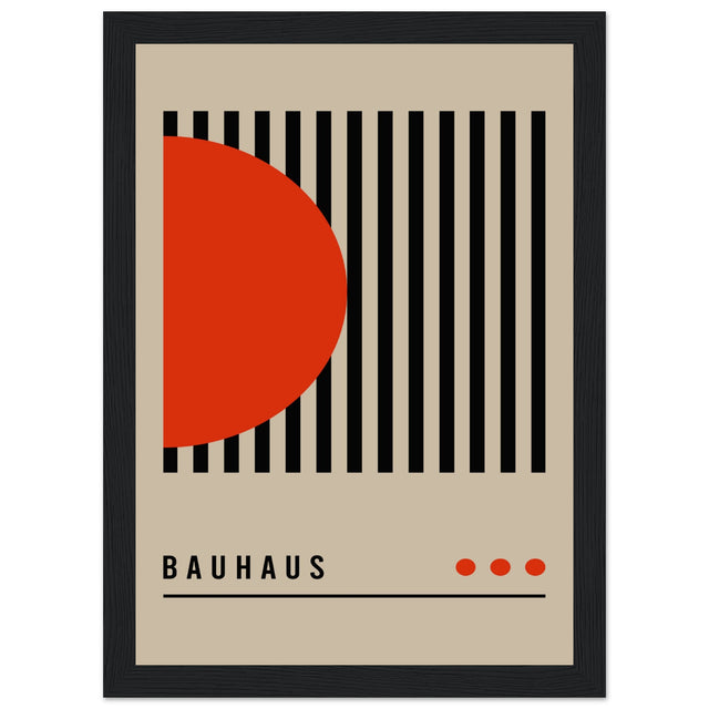 Bauhaus Rot - Schwarz Kontrast - Aurora Designs