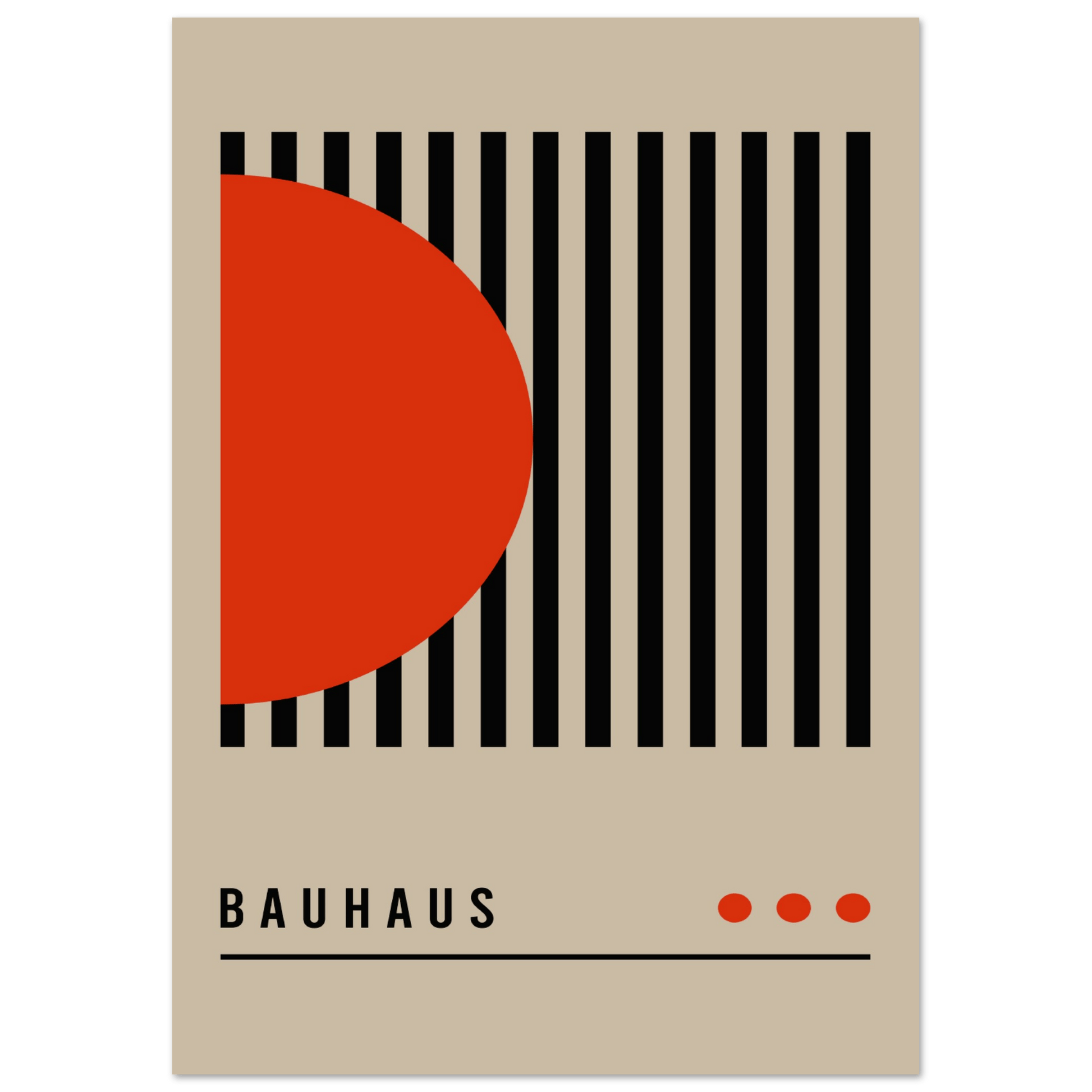 Bauhaus Rot - Schwarz Kontrast - Aurora Designs