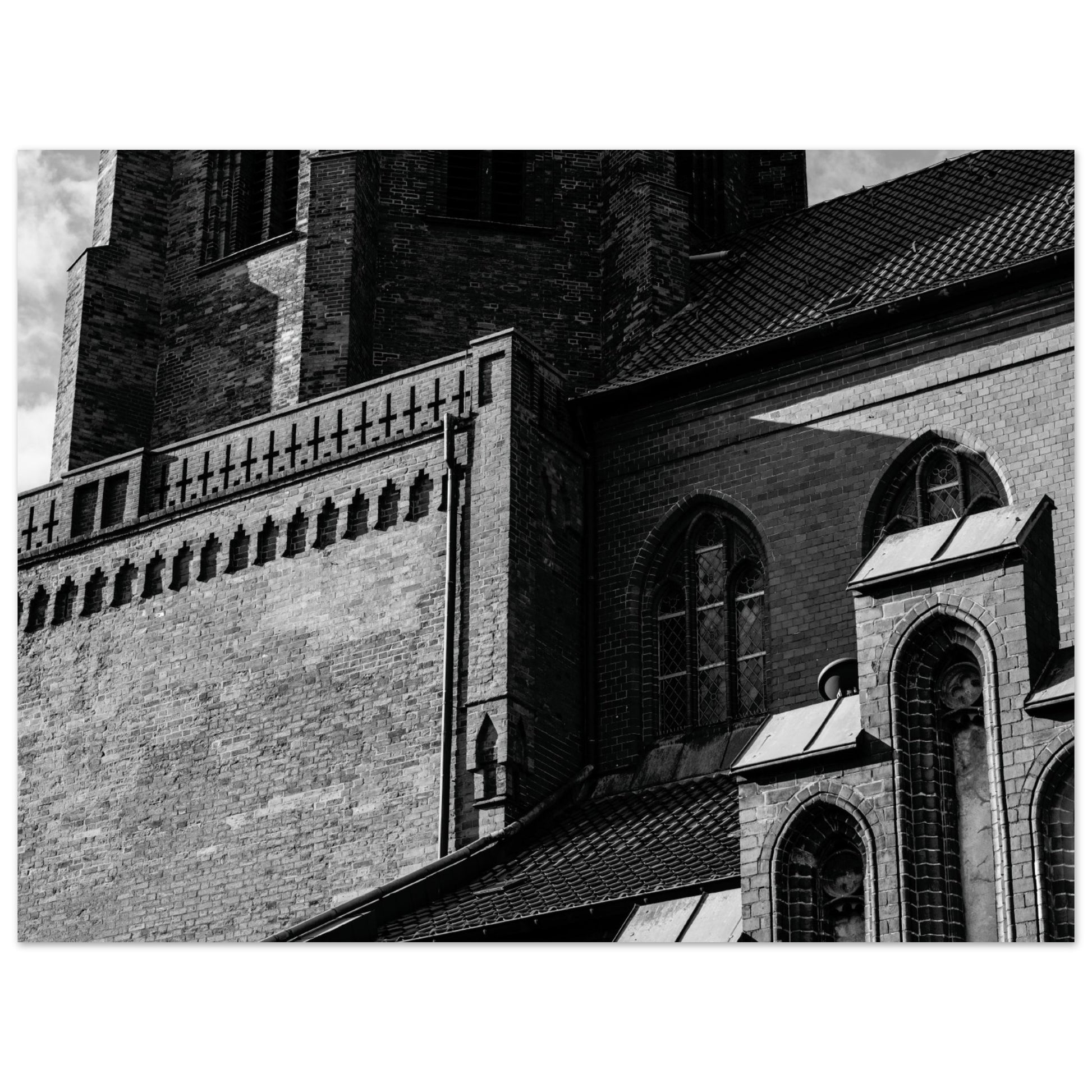 Buxtehuder Peterskirche in Monochrom - Aurora Designs