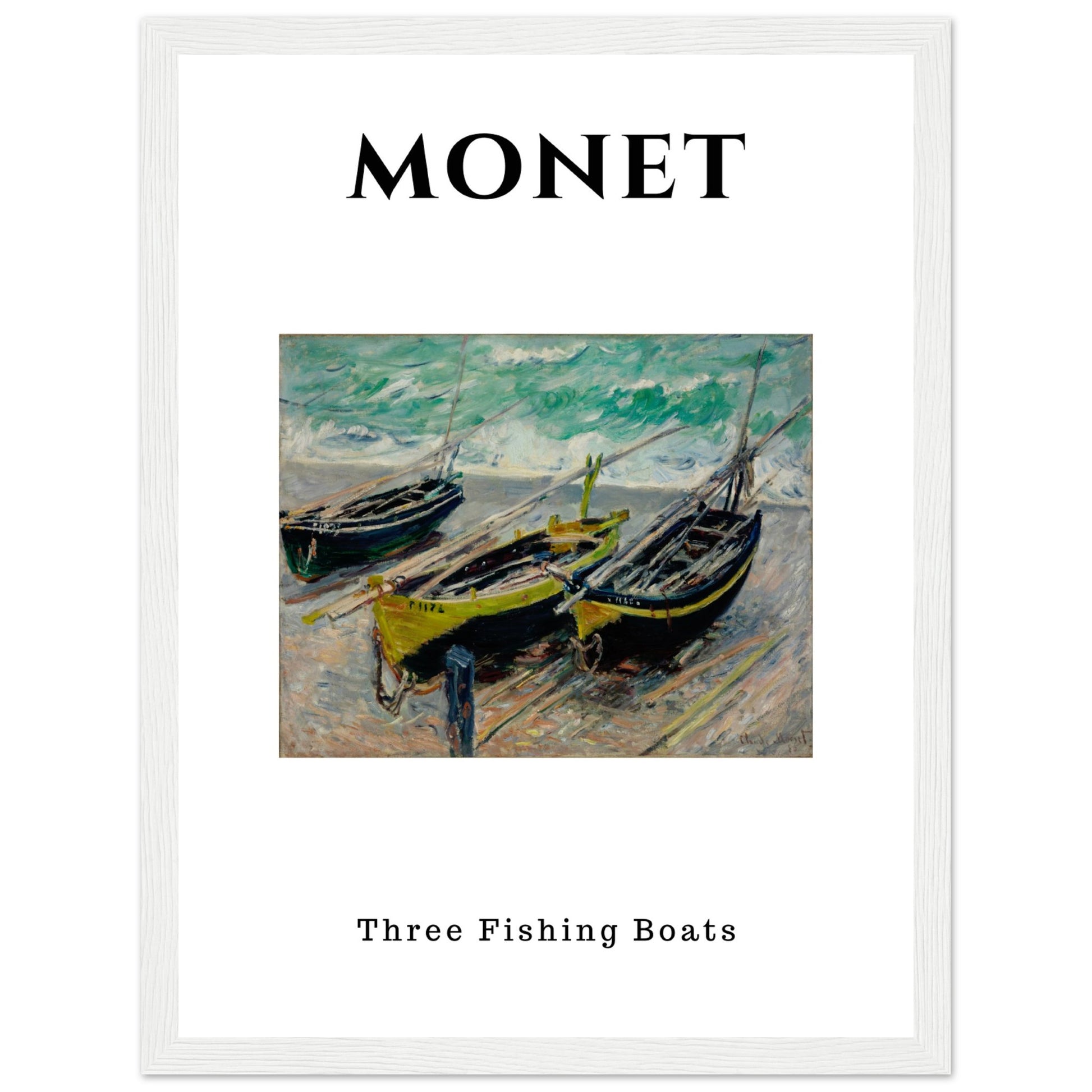 Claude Monet - Barken von Étretat (Drei Fischerboote) - Aurora Designs