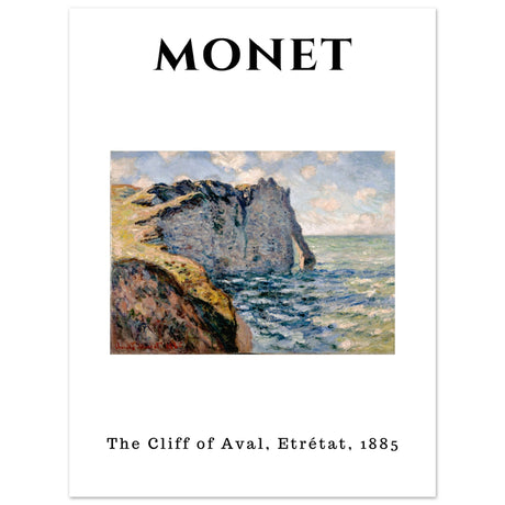 Claude Monet - Die Klippe von Aval, Etrétat, 1885 - Aurora Designs