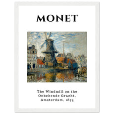 Claude Monet - Die Windmühle auf der Onbekende Gracht in Amsterdam - Aurora Designs