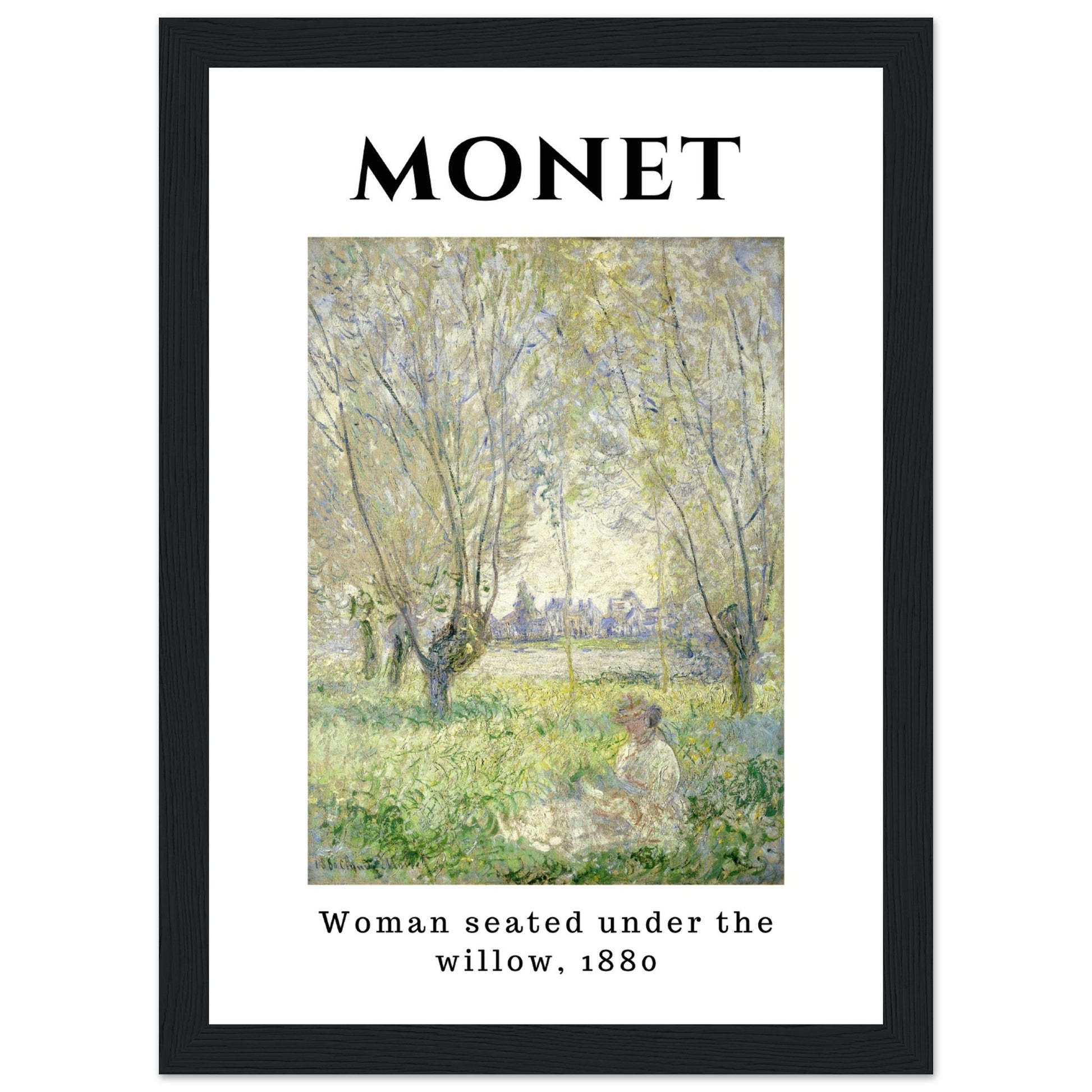 Claude Monet - Frau sitzend unter den Weiden - Aurora Designs