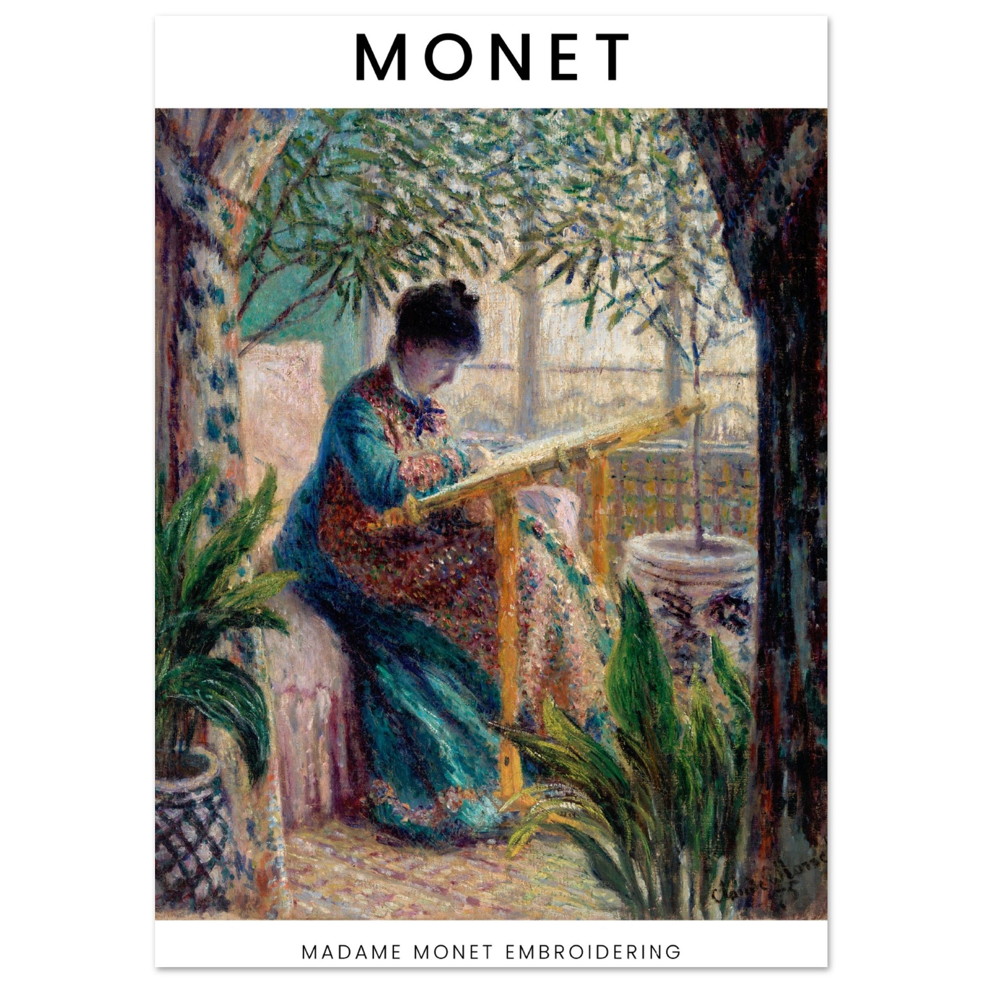 Claude Monet - Madame Monet beim Sticken - Aurora Designs