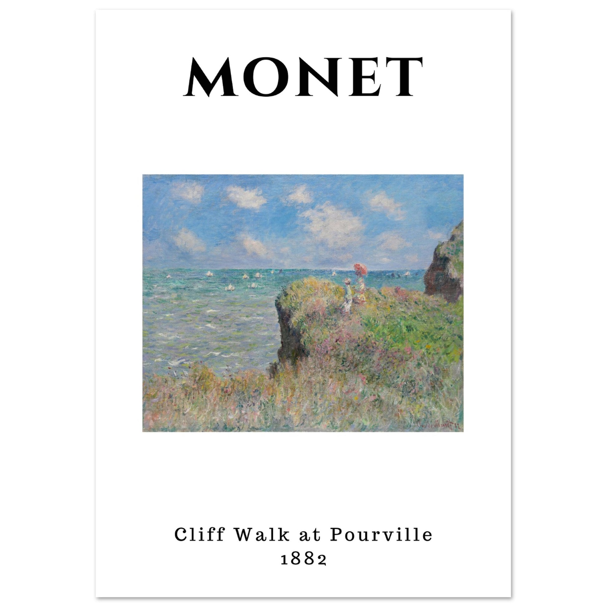 Claude Monet - Spaziergang über die Felsen von Pourville - Aurora Designs