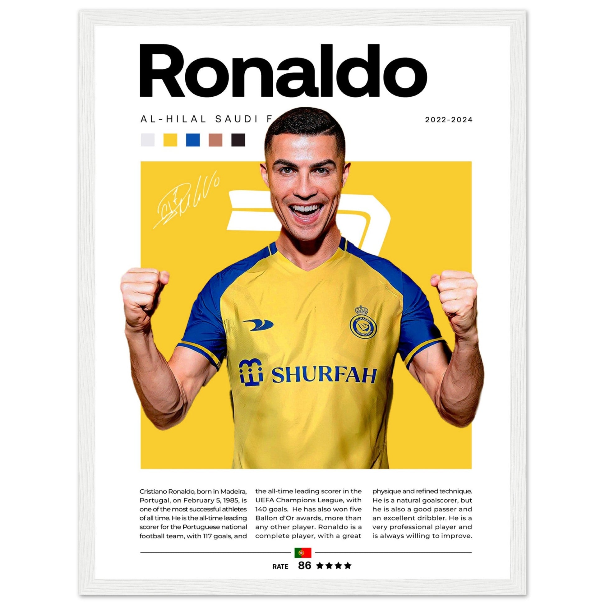 Cristiano Ronaldo - al - Hilal - Aurora Designs