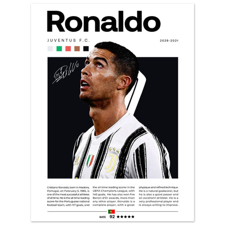 Cristiano Ronaldo - Juventus Turin - Aurora Designs