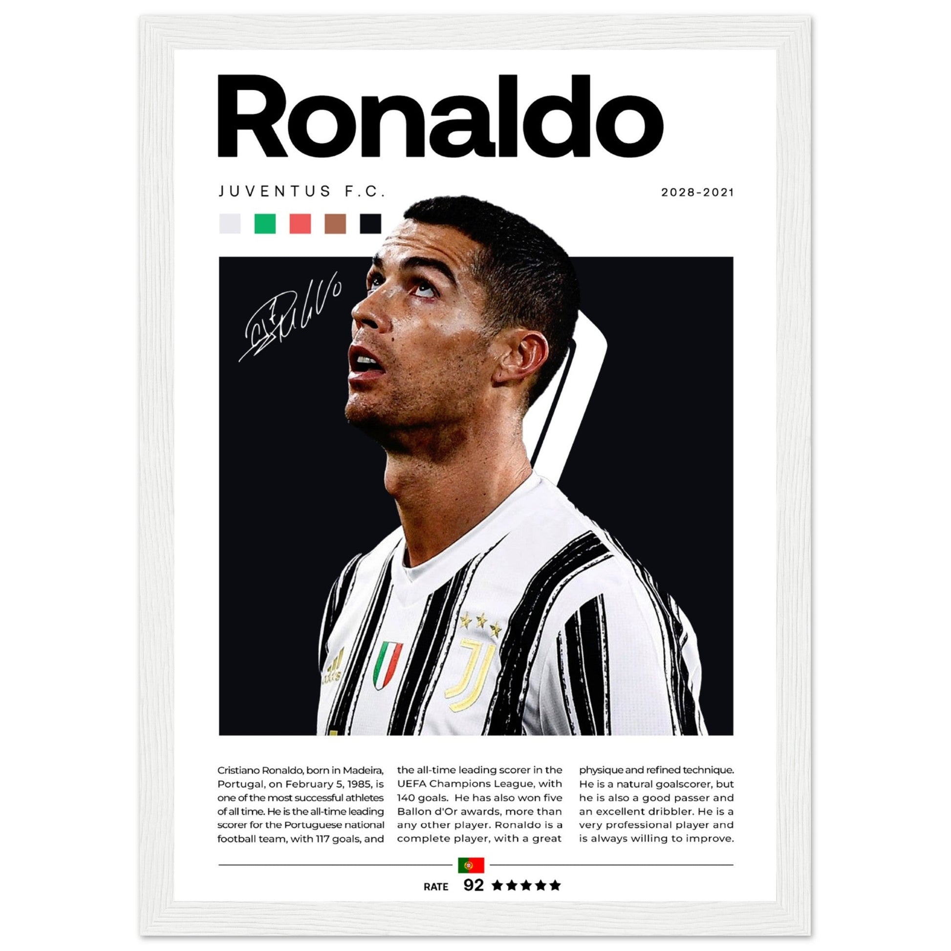 Cristiano Ronaldo - Juventus Turin - Aurora Designs