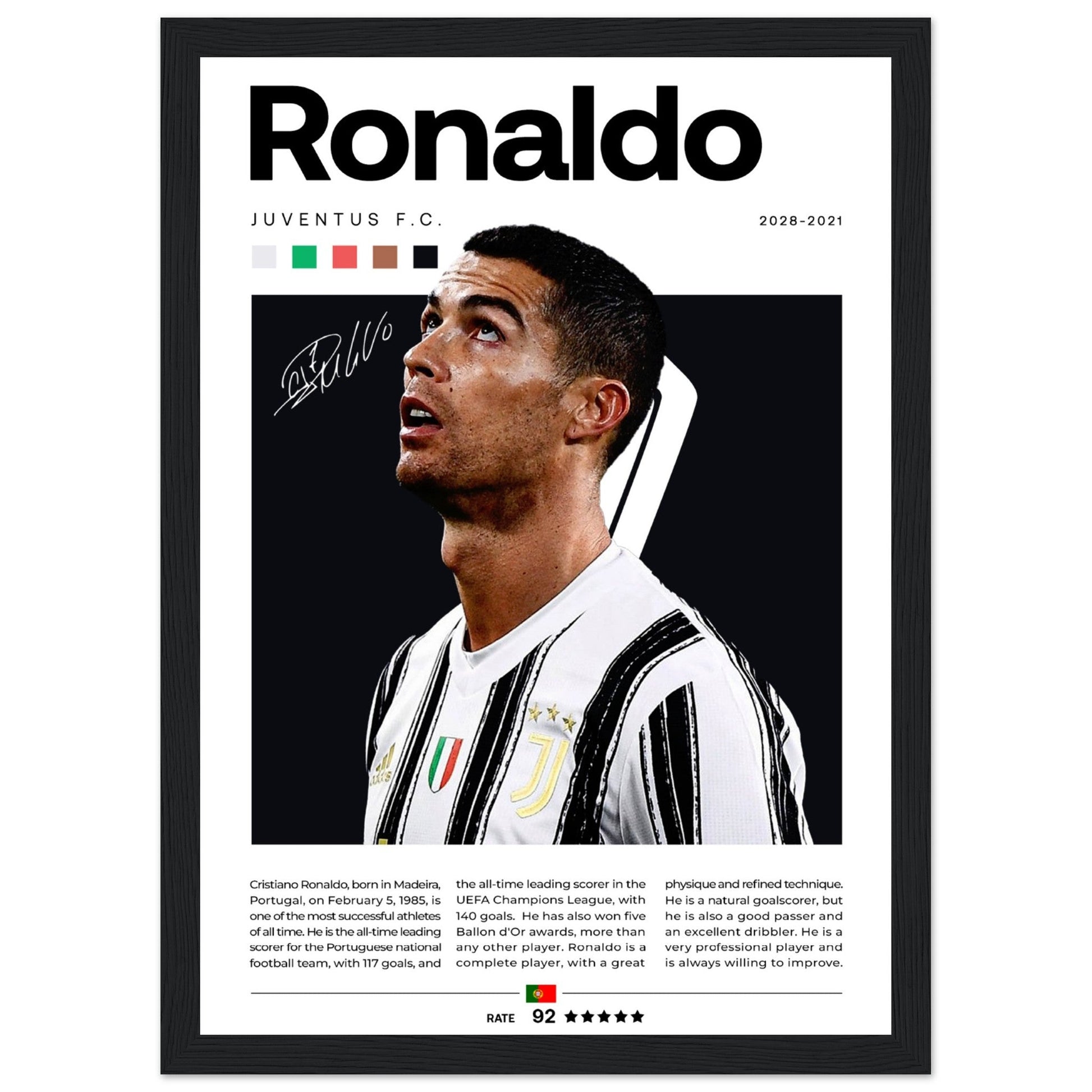 Cristiano Ronaldo - Juventus Turin - Aurora Designs