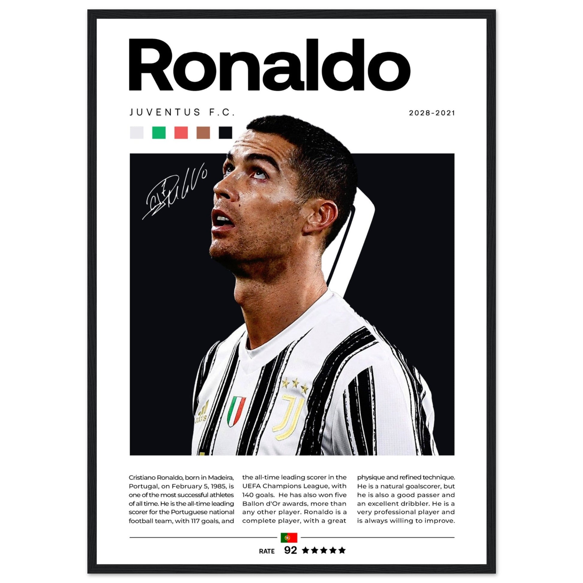 Cristiano Ronaldo - Juventus Turin - Aurora Designs