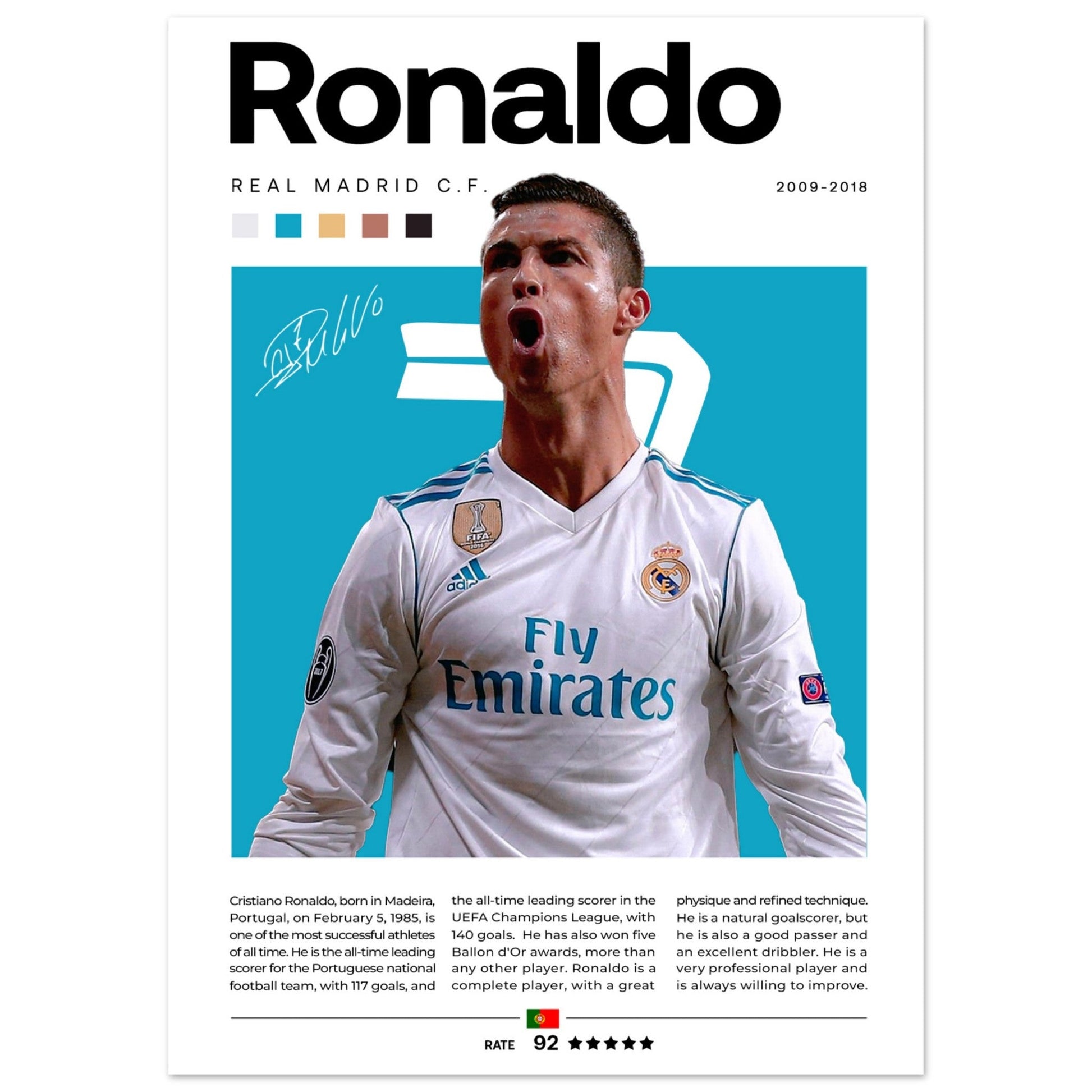 Cristiano Ronaldo - Real Madrid Edition 2 - Aurora Designs