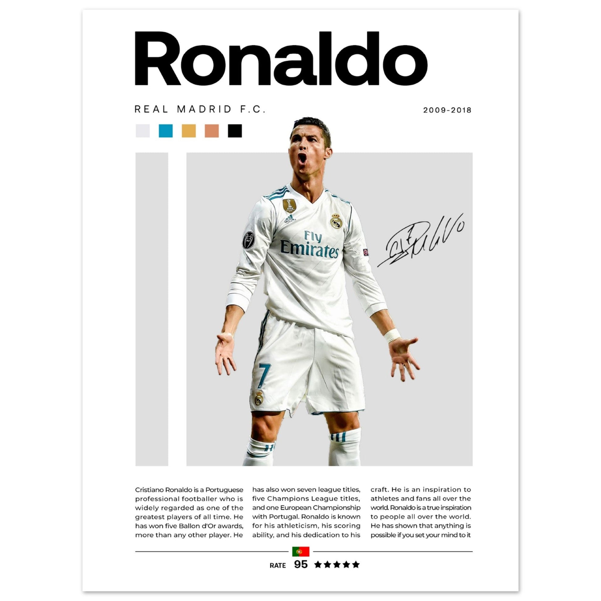 Cristiano Ronaldo - Real Madrid Edition 3 - Aurora Designs