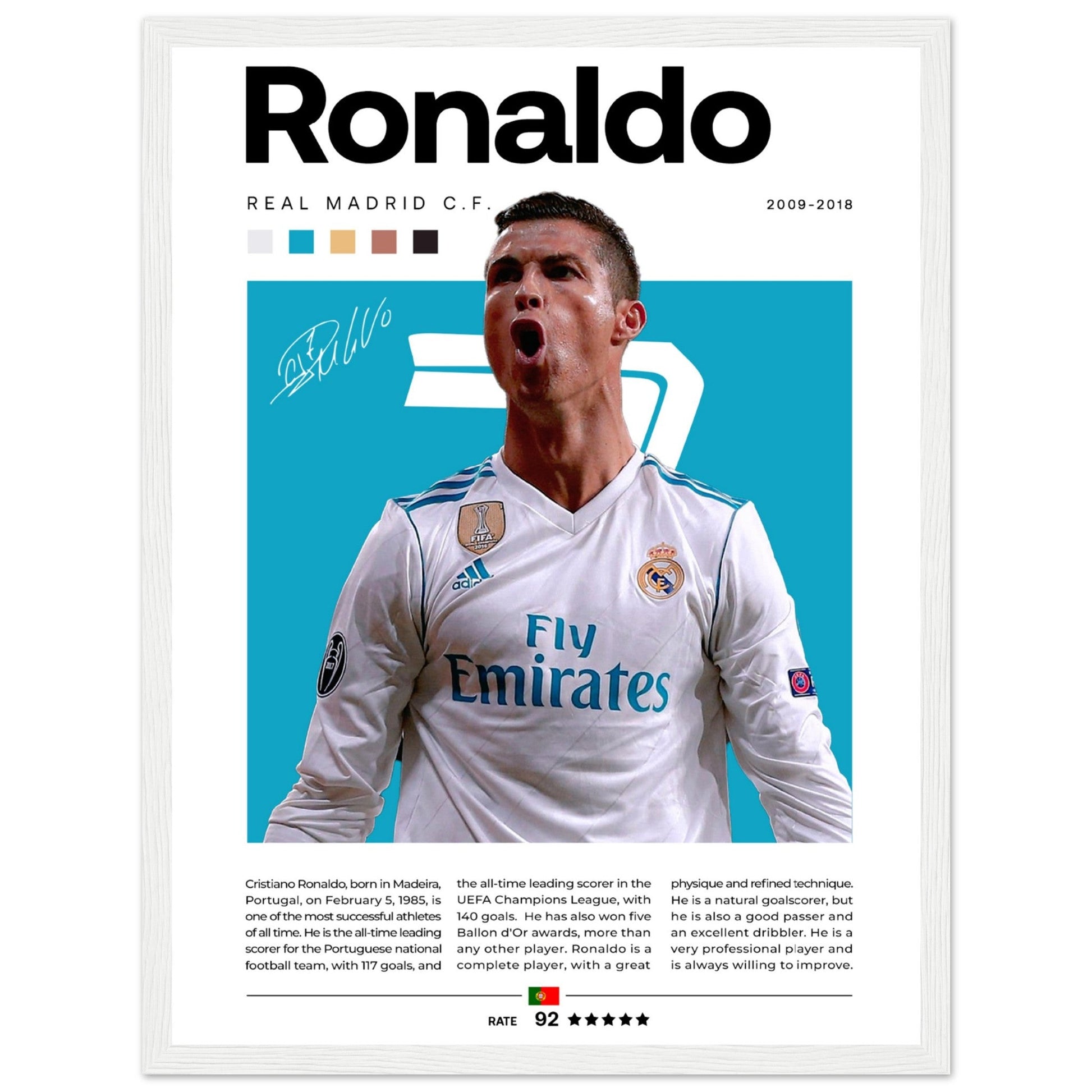 Cristiano Ronaldo - Real Madrid Edition 6 - Aurora Designs