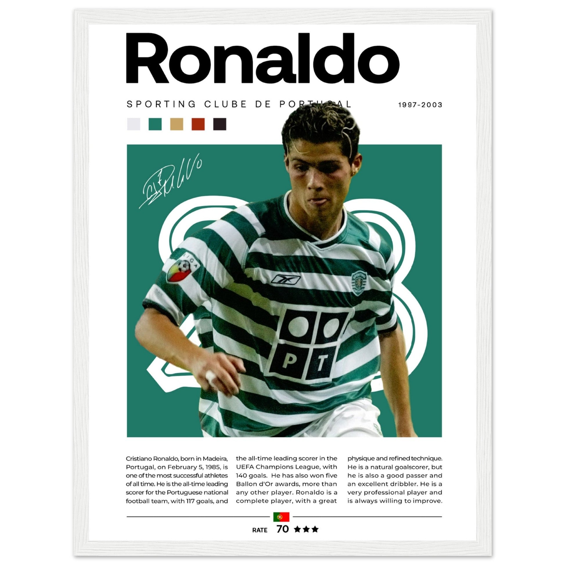 Cristiano Ronaldo - Sporting Clube de Portugal - Aurora Designs