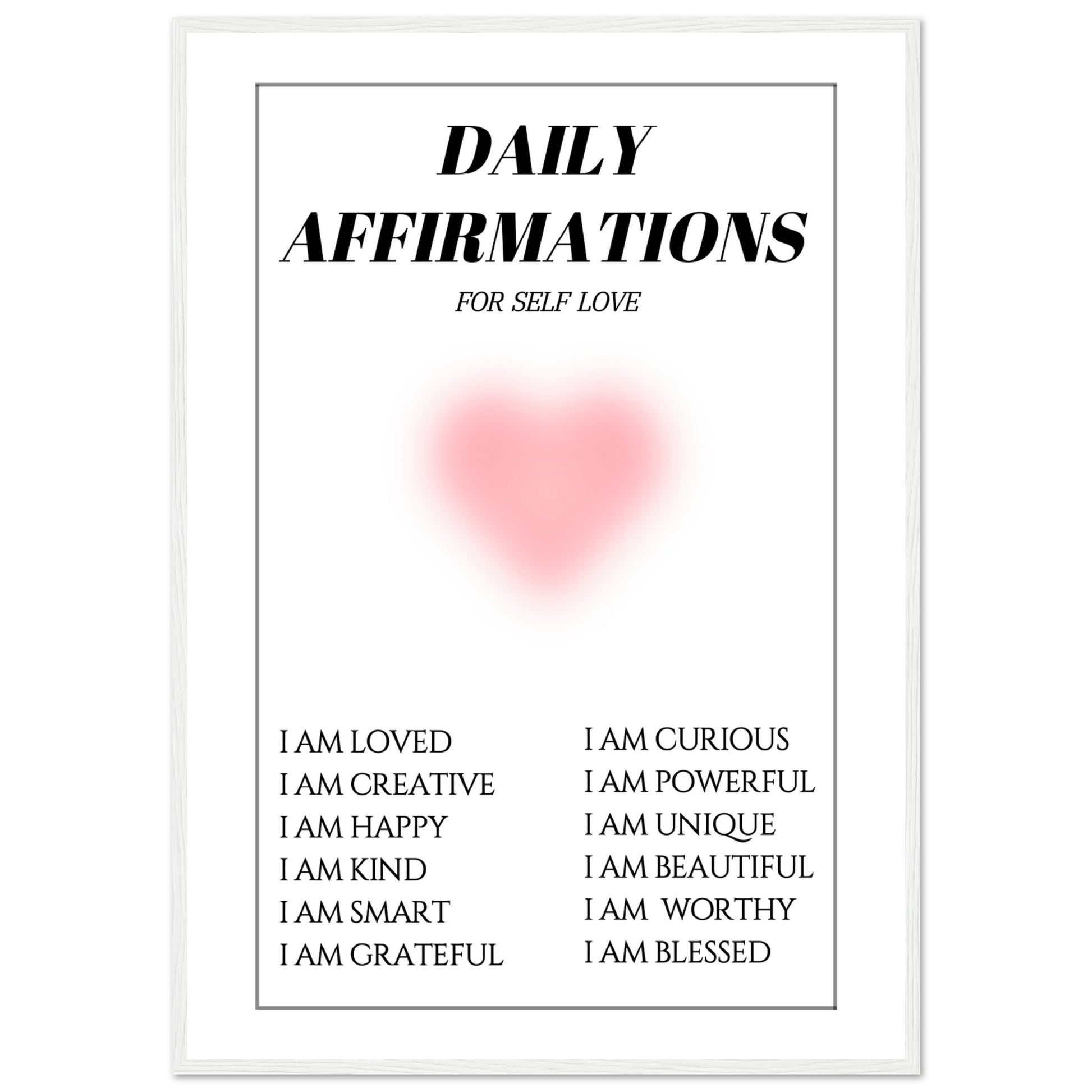 Daily affirmations for self love - Aurora Designs