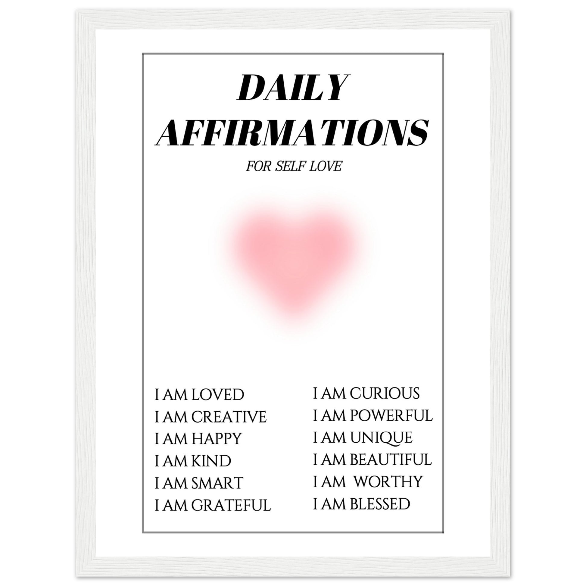 Daily affirmations for self love - Aurora Designs