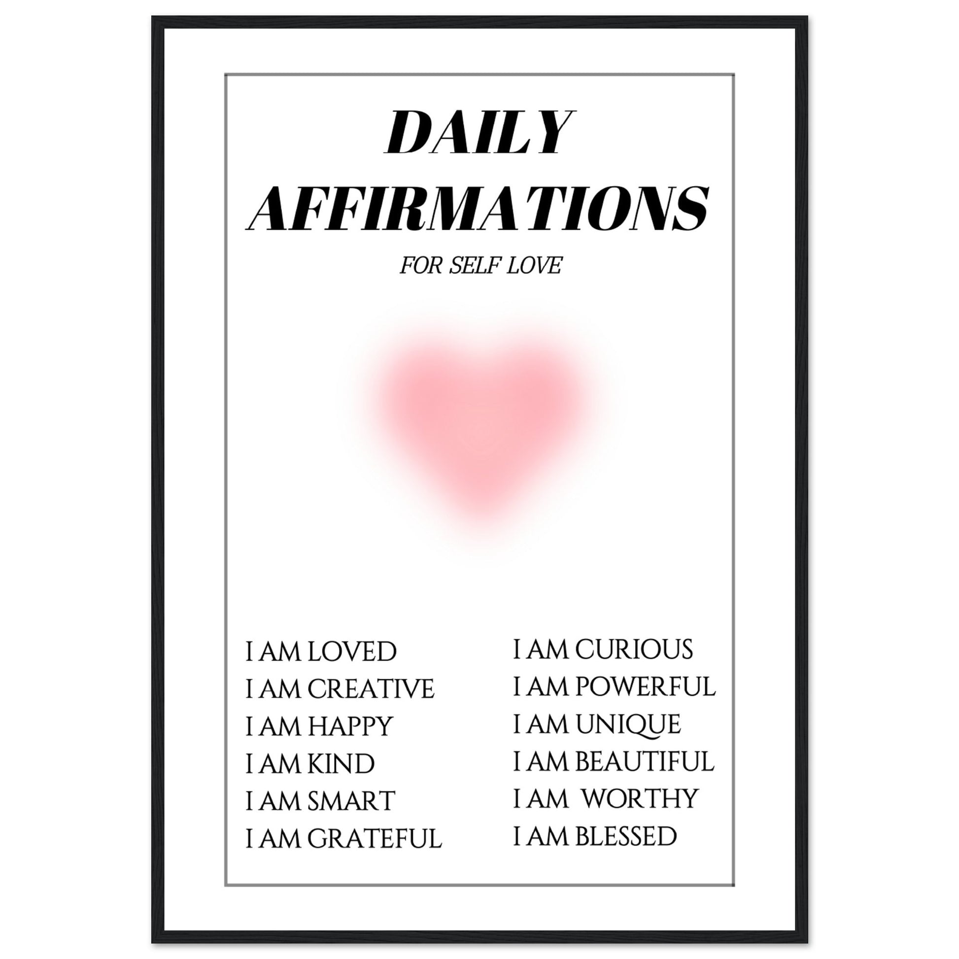 Daily affirmations for self love - Aurora Designs