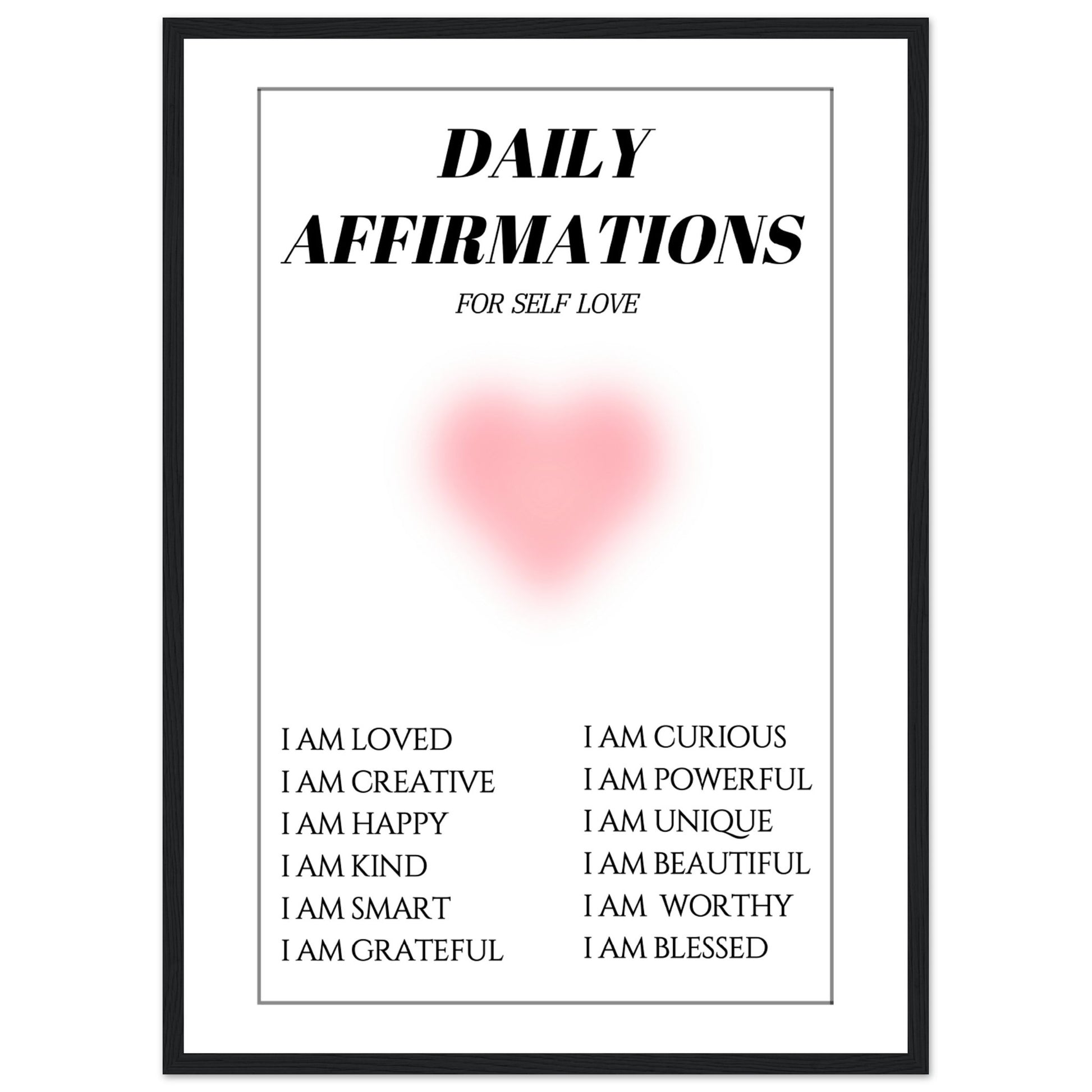 Daily affirmations for self love - Aurora Designs