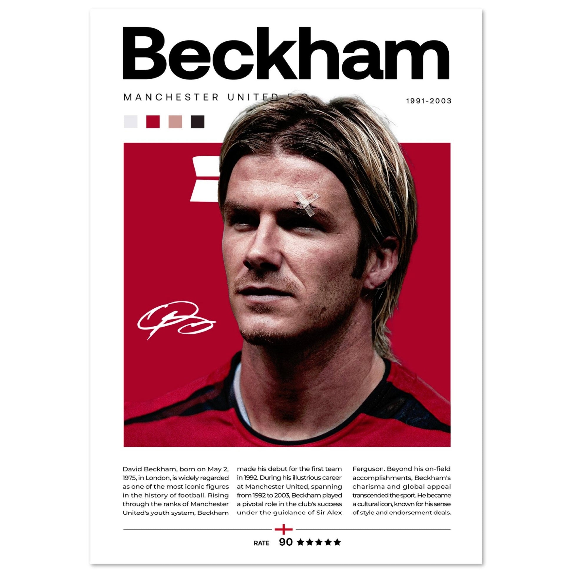 David Beckham - Manchester United - Aurora Designs