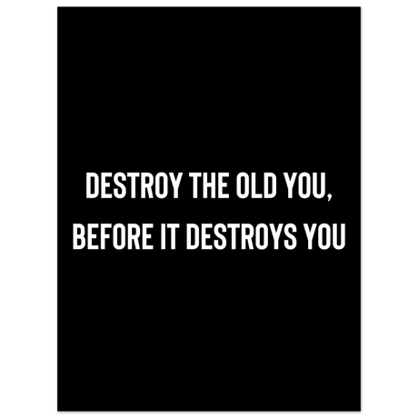 Destroy the old you, before it destroys you - Aurora Designs