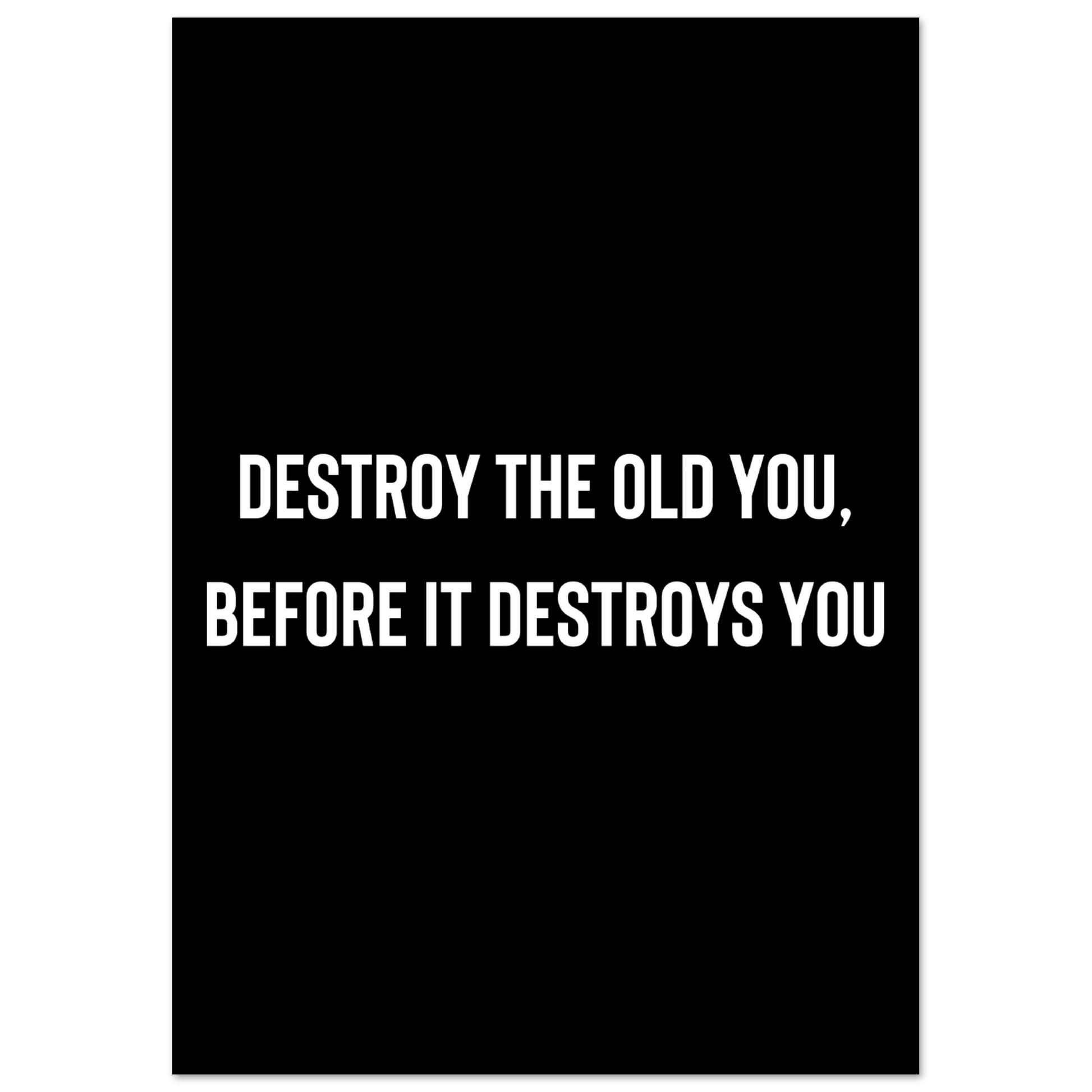 Destroy the old you, before it destroys you - Aurora Designs