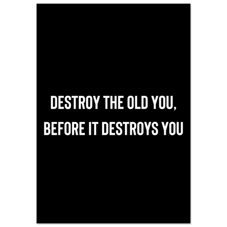 Destroy the old you, before it destroys you - Aurora Designs