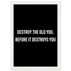 Destroy the old you, before it destroys you - Aurora Designs