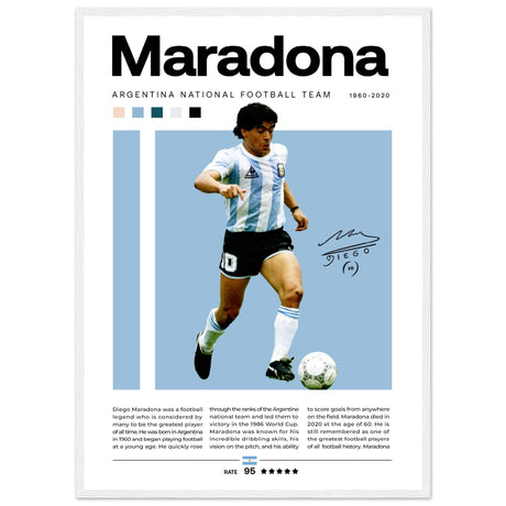 Diego Maradona - Argentinische Fußballnationalmannschaft - Aurora Designs