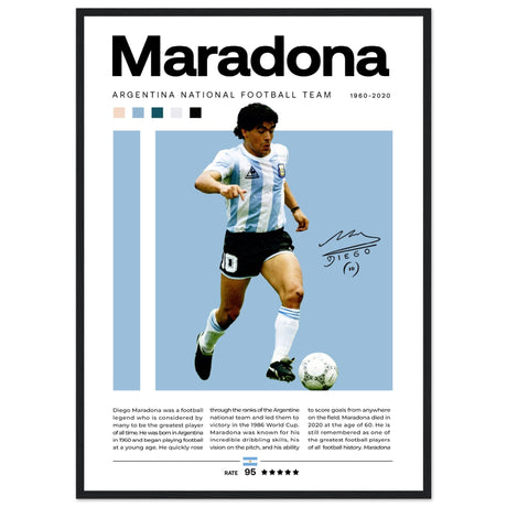 Diego Maradona - Argentinische Fußballnationalmannschaft - Aurora Designs