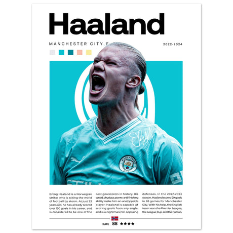 Erling Haaland - Manchester City Edition 1 - Aurora Designs