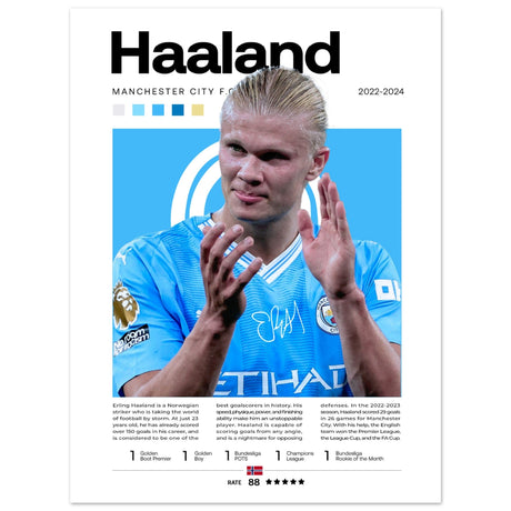 Erling Haaland - Manchester City Edition 2 - Aurora Designs