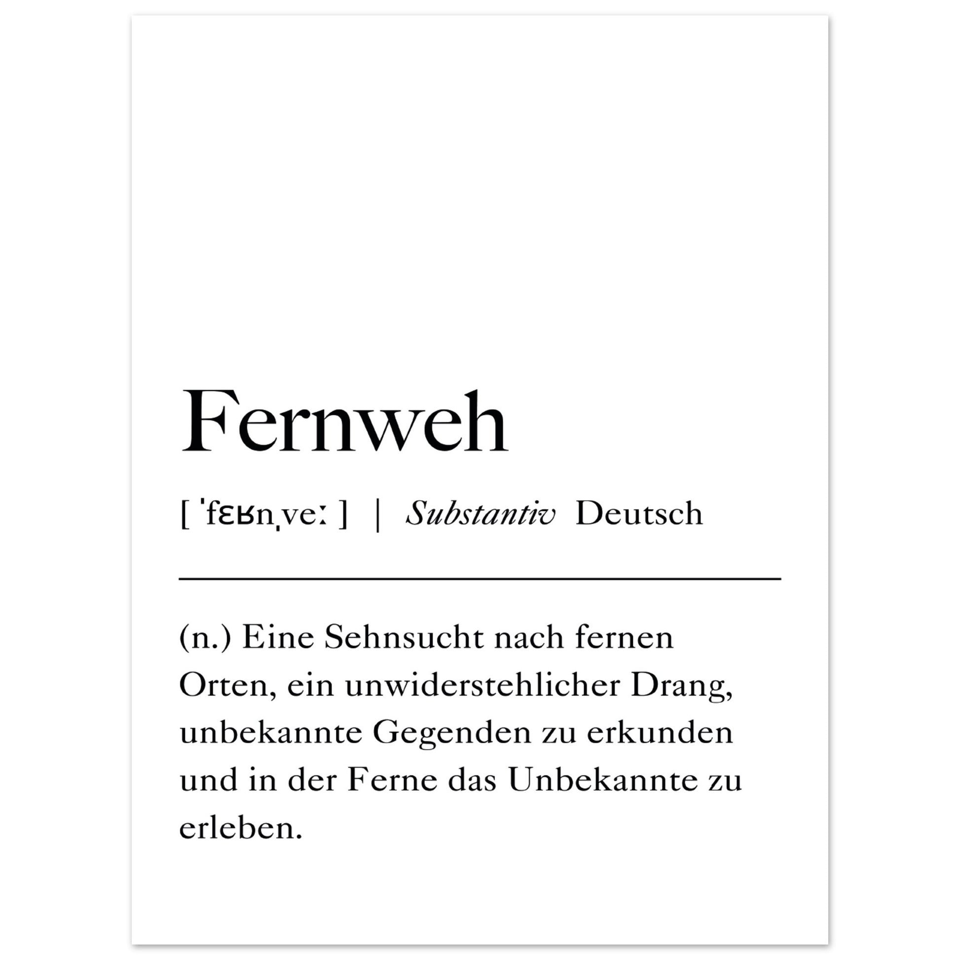 Fernweh Definition - Aurora Designs