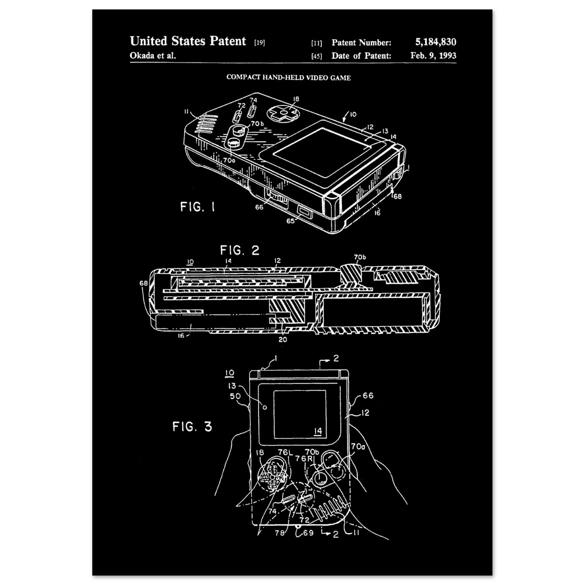 Gameboy Patent - Edition 1 - Aurora Designs