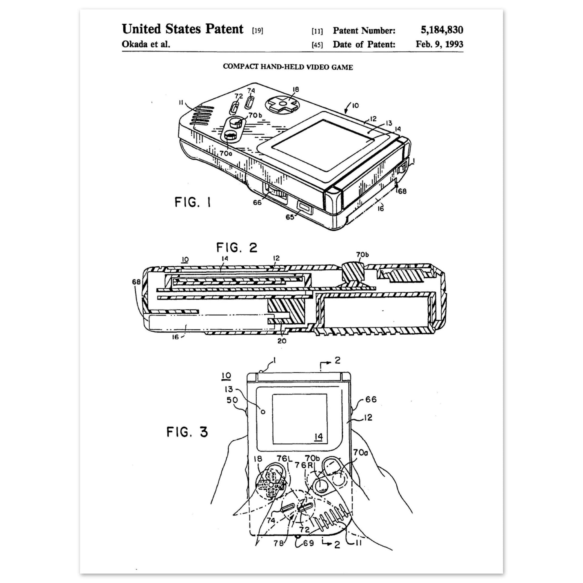 Gameboy Patent - Edition 3 - Aurora Designs