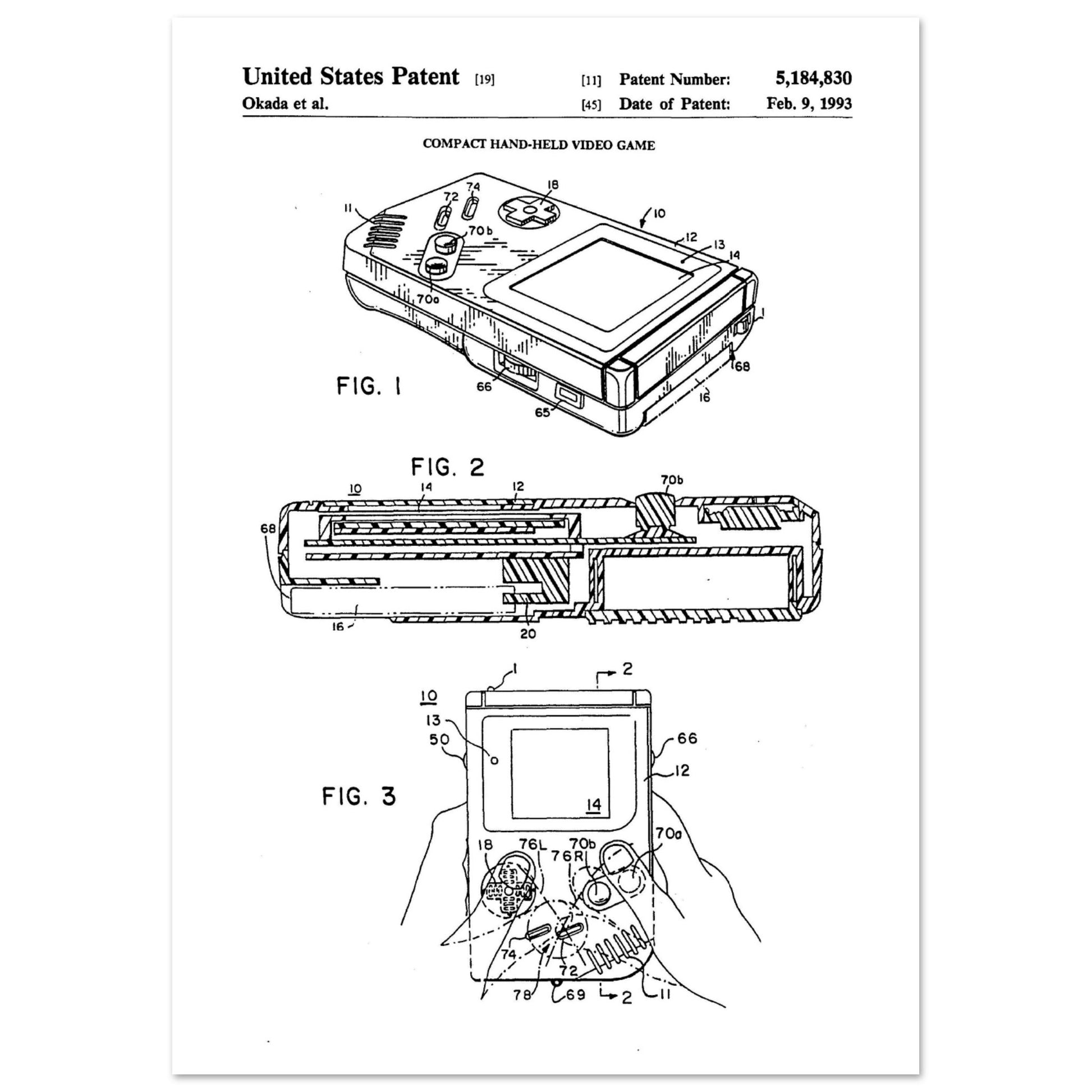 Gameboy Patent - Edition 3 - Aurora Designs