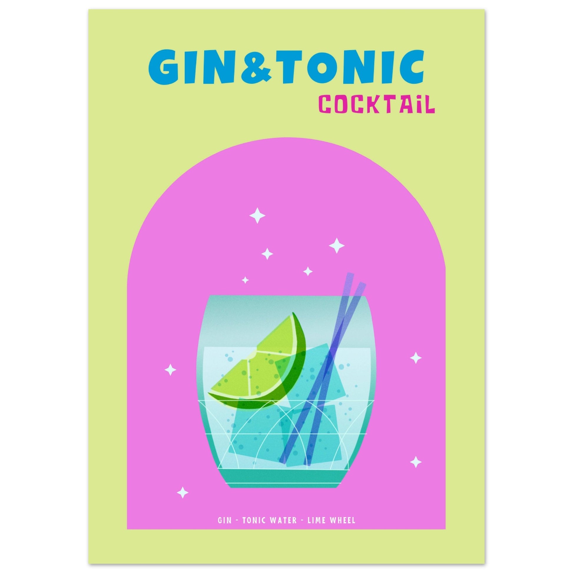 Gin & Tonic Cocktail - Aurora Designs