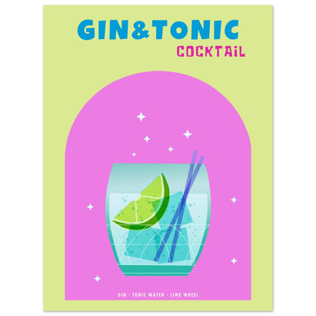 Gin & Tonic Cocktail - Aurora Designs