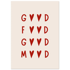 Good Food Good Mood (Rot) - Aurora Designs