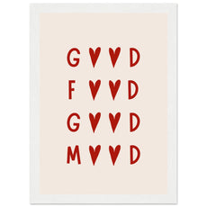 Good Food Good Mood (Rot) - Aurora Designs
