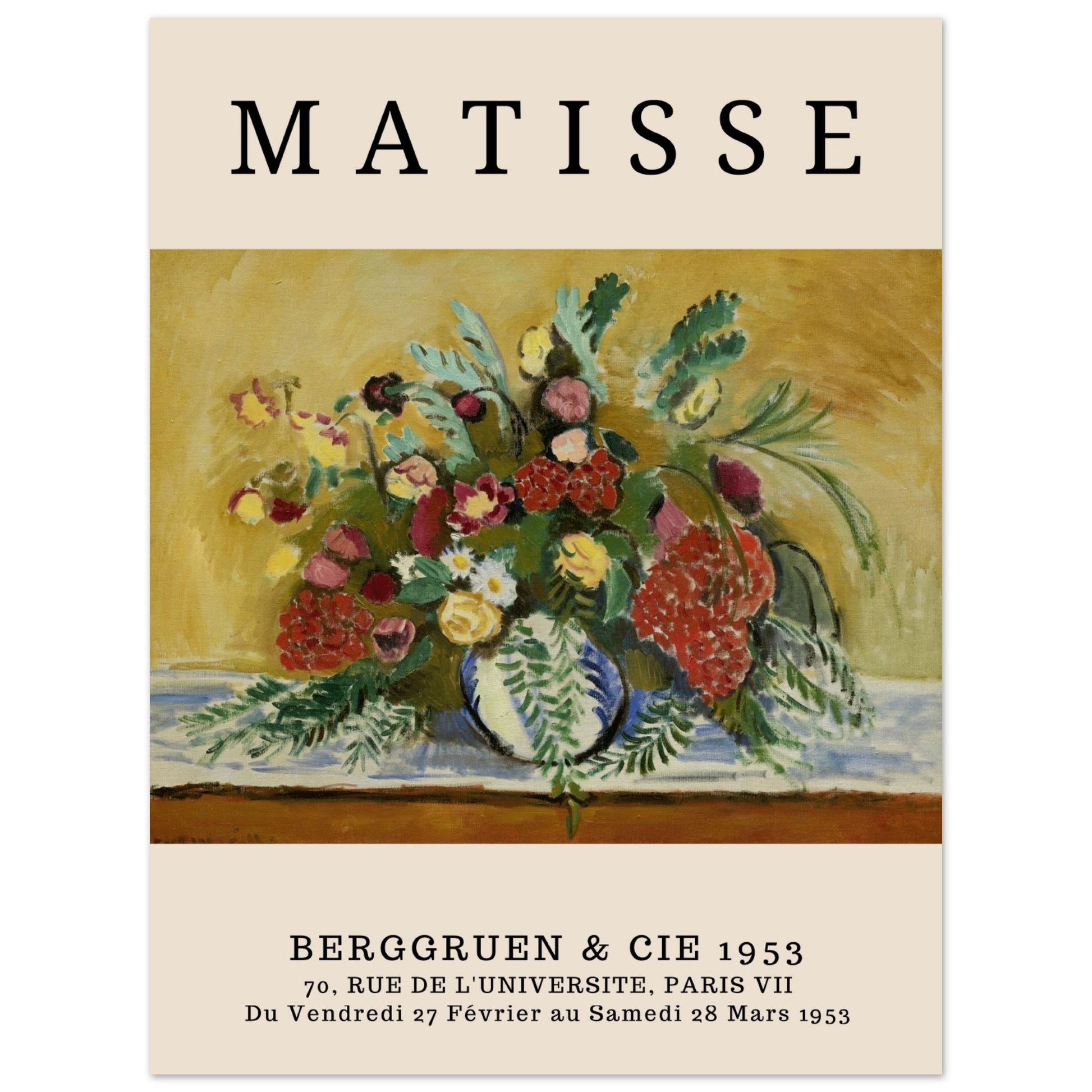 Henri Matisse - Blumenstrauß in weißer Vase, 1909 - Aurora Designs