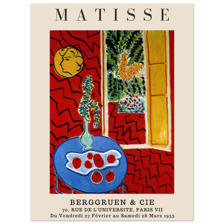 Henri Matisse - Rotes Interieur Stillleben auf blauem Tisch, 1947 - Aurora Designs