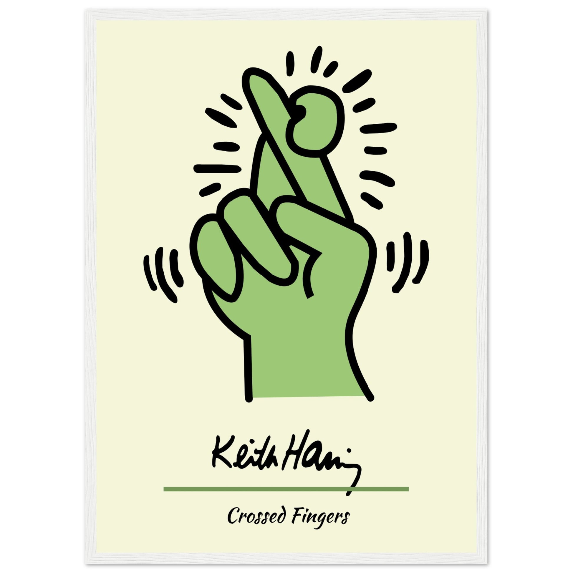 Keith Haring - Crossed Fingers V.1 - Aurora Designs