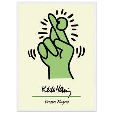 Keith Haring - Crossed Fingers V.1 - Aurora Designs