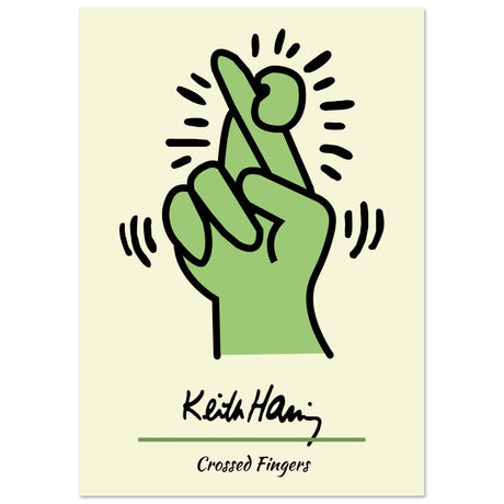 Keith Haring - Crossed Fingers V.1 - Aurora Designs