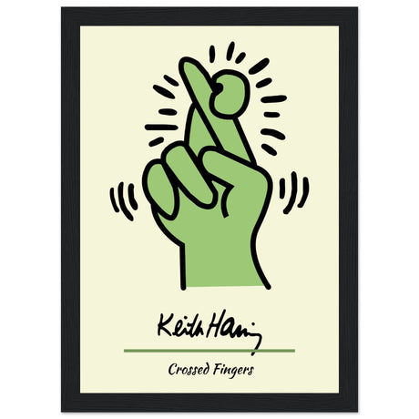 Keith Haring - Crossed Fingers V.1 - Aurora Designs