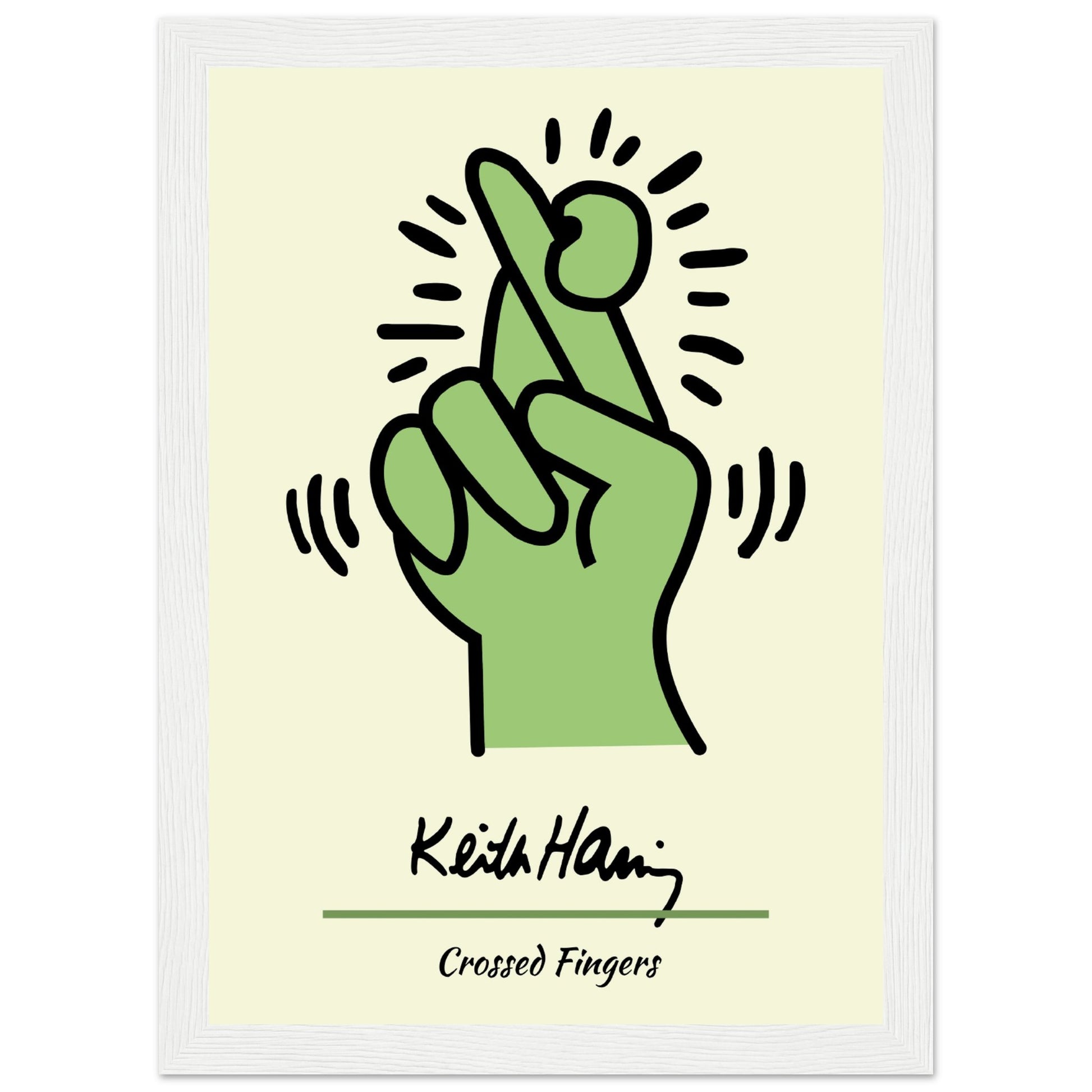 Keith Haring - Crossed Fingers V.1 - Aurora Designs